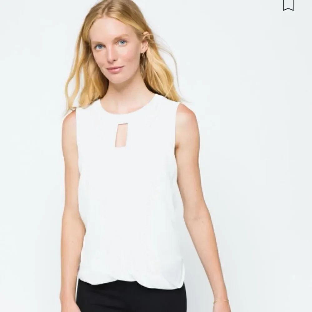 41 hawthorn Clearwater Mixed Material Suplice Blouse White XXL NWT stitch fix